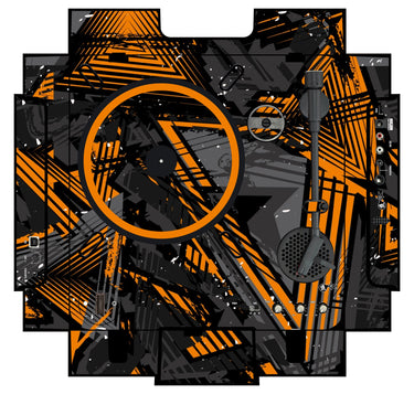 Numark PT 01 incl. Sides Skin Ridge Orange